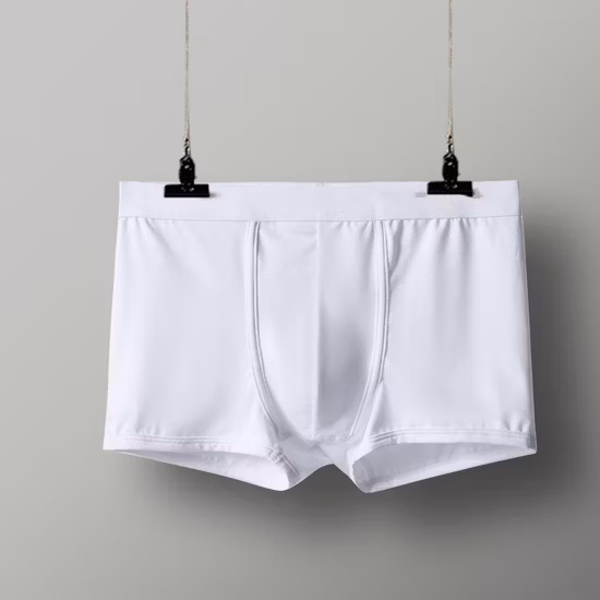 Boxer élastique vierge pour homme, noir, blanc, bleu, rouge, gris