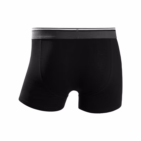 Boxer respirant en soie bleue pour homme, sous-vêtement de couleur contrastée, slip ajusté avec logo personnalisé (CW