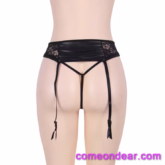 Sexyboy noir G string impression Nylon Spandex Sexy hommes caleçons string