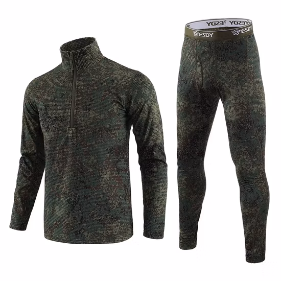 Sous-vêtements thermiques d'extérieur pour hommes, sous-vêtements thermiques personnalisés, Style militaire, automne et hiver